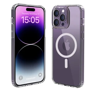 Case for Apple iPhone 14 Pro, Crystal Clear, MagSafe Compatible, Shockproof. - Picture 1 of 8