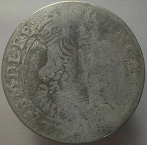 1663 POLAND 6 GROSCHEN 1663 JOHN II CASIMIR VASA 1648-1668 Rare silver coin 4L - Picture 1 of 2