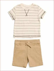 AG ADRIANO GOLDSCHMIED kids Infant boys Tee & sateen shorts 18m MSRP - Picture 1 of 8