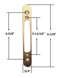 Placa frontal opcional para cerraduras de mortaja de cara redonda - Imagen 1 de 1