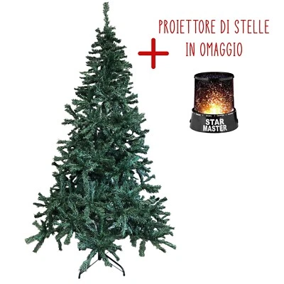 Albero di Natale folto realistico con proiettore 150 180 210 240 270 300 cm - Immagine 1 di 4