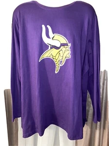 MINNESOTA VIKINGS Shirt Long Sleeve Women’s  XXXL NFL TEAM APPAREL NFC NORTH - Picture 1 of 5
