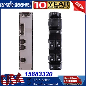 Front Driver Left Side Power Window Switch for 03-07 Chevy Cadillac GMC 15883320 - Imagen 1 de 24