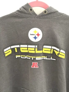 NFL Team Apparel Pittsburgh Steelers Hoodie Sweatshirt Mens Size XL Charcoal - Picture 1 of 9