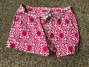 Vineyard Vines Preppy Pink Floral Skirt Skort Shorts Faux Wrap Womens 4 - Picture 1 of 5