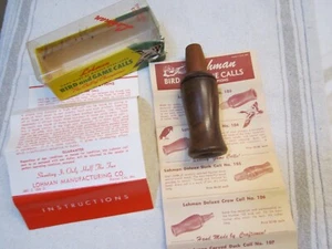 Vintage LOHMAN MFG Co 4 1/4" Deluxe Duck Call NO 105 in der 103 Box KC MO EUC - Bild 1 von 13