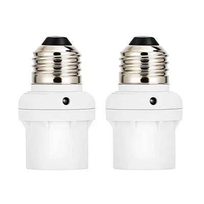 DEWENWILS 2 Pack Light Bulbs Sensor Socket, Automatic Dusk to Dawn Sockets