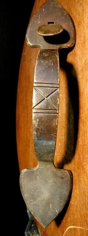 Vintage Bronze Front Door Handle Arts & Crafts Thumb Latch Cover