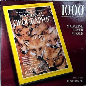 Nat Geo Cover Sept 1991 America's Illegal Wildlife Trade 1000 pc 19.5" X 28.25" - Picture 1 of 1