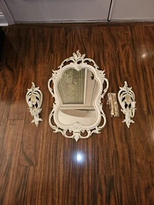 Vintage 1962 Syroco French Provincial Wall Mirror, Sconces & Original... - Picture 1 of 11