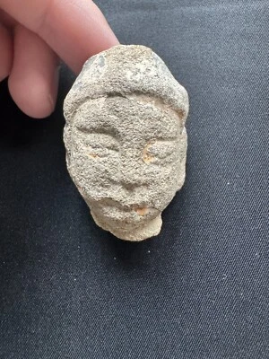 Miniature Sandstone Buddha Head Northern Wei Dynasty - Tang Dynasty - Image 1 of 4