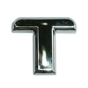 3D-Relief-Chrome-Buchstabe T Auto Aufkleber - Bild 1 von 1