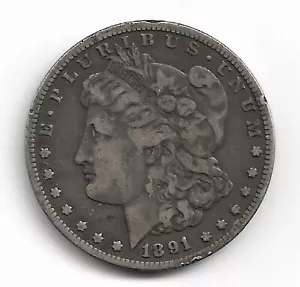 Dólar Morgan 1891-CC: detalles muy finos en estado bastante bueno - Imagen 1 de 2