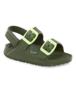 New Boys OshKosh B'gosh Olive Green & Lime Rivar Sandal - 11 12 - Picture 1 of 5