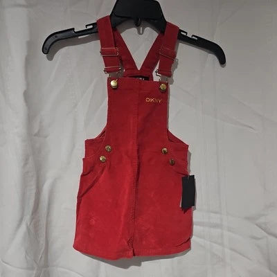 NWT DKNY Infant Girls Corduroy Skirtall  4T Mineral Red - Image 1 of 4