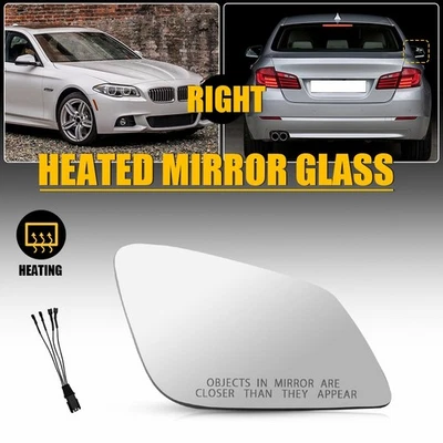 For 2010 2011-2016 BMW 528i 535i 550i Passenger Right Side Heated Mirror Glass - Image 1 of 4