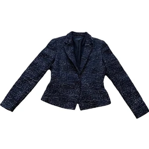 Ann Taylor Tweed One-Button Blazer Black Multicolor Women's Size 4 NWOT - Picture 1 of 8