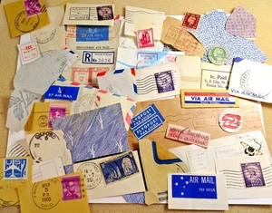 40 Bits & Pieces POSTAL EPHEMERA Partial Postmarks Stamps Paper Lot #1 - Picture 1 of 1