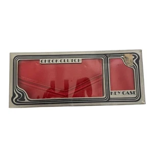 Roger Gimbel Vintage Checkbook Clutch Wallet Key Case Set Red B72Q - Picture 1 of 11