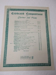 L Mauer Valse Caprice for Solo B Flat Clarinet & Piano Sheet Music Carl Fischer - Picture 1 of 4