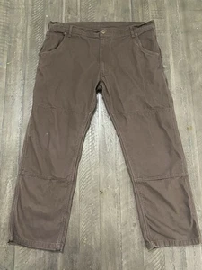 Key Double Knee Pants Mens 40x30 Duck Canvas Brown Carpenter USA 90s Work Wear - Picture 1 of 15