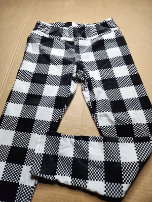 No Boundaries Leggings Juniors 15-17 Black Check High Rise Super Plush - Image 1 of 4