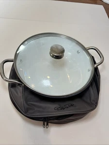 Bolso de Viaje Wolfgang Puck 11" Deep Saute Pan Bistro Elite Collection Negro Blanco - Imagen 1 de 9
