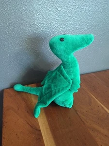 Manhattan Toy Co Green Pterodactyl Dinosaur Plush Stuffed 9" Rare fast shipping - Picture 1 of 5