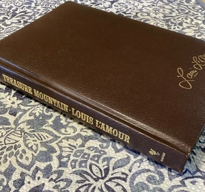 Louis L'Amour Treasure Mountain Hardcover Leatherette Western Novel Bantam 1982 - Picture 1 of 8