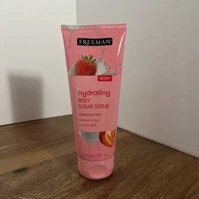 Freeman Hydrating Body Sugar Scrub Strawberry Milk 6 fl oz - Image 1 of 2