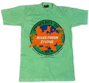Vintage 1990 Nickelodeon Studios Crew TV MTV NET Einzelnaht T-Shirt Medium - Bild 1 von 10