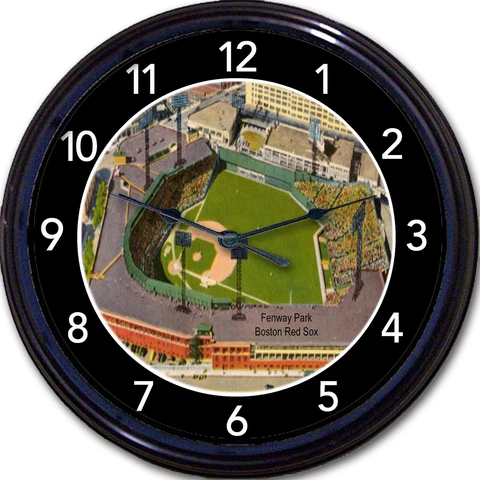 Fenway Park Wall Clock Baseball Boston Red Sox MLB Stadium Vintage Postcard 10" Cover