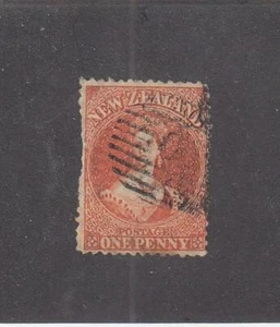 NEW ZEALAND (MK6831) # 31a F-USED MISS PERF 1p 1871 QUEEN VICTORIA /ORG CV $100 - Picture 1 of 1