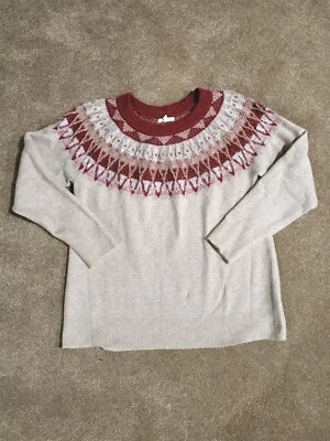 Suéter de Navidad Maurices Marfil, Rojo y Dorado Brillante, Talla Grande Foto 1 de 3