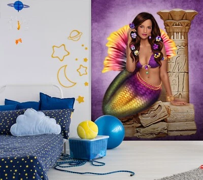 3D Lila Meerjungfrau ZHUC36 Tapete Wandbild Fototapete Brigid Ashwood Ann - Bild 1 von 4