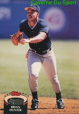 432  BRIAN R. HUNTER  ATLANTA BRAVES TOPPS BASEBALL CARD STADIUM CLUB 1992 - Photo 1/2