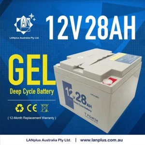 12V 28AH Gel Deep Cycle SLA Battery For Golf Buggy Wheelchair 26AH 24AH - Picture 1 of 6