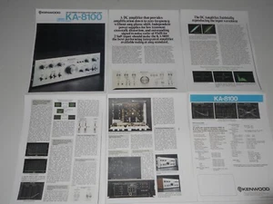 Folleto amplificador DC Kenwood KA-8100 Audiophile 6 páginas, especificaciones, artículos, información - Imagen 1 de 3