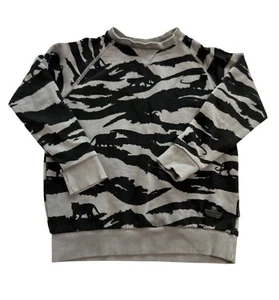 Munster Tiger Camo Crew Sweatshirt in Black Grey - Picture 1 of 3