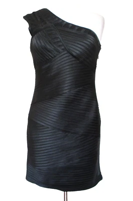 BCBG Max Azria Eden Dress Sexy Bandage One Shoulder Size 8 Women Black - Image 1 of 4