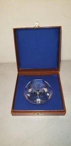 vintage Daum France Paperweight Signed Glass Crystal French - Flower - Picture 1 of 11