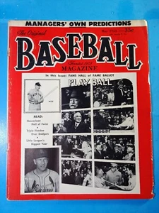 1953 Baseball Magazine May Issue: Fans Hall of Fame Ballot - Cover Mize - Picture 1 of 5