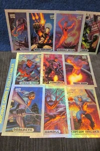 1994 Fleer Marvel Masterpieces Limited Edition Silver Trading Card SET - Picture 1 of 2