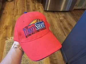 Vintage THE TURKEY SHOOT National Wild Turkey Federation Red Embroidered Hat - Picture 1 of 9