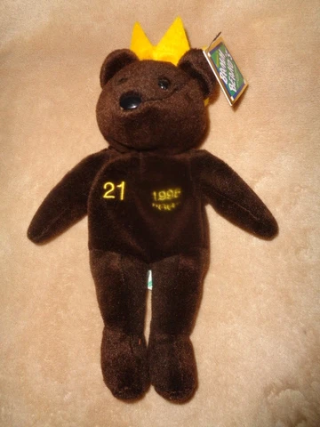 Bear MLB Bamm Beanos Sammy Sosa #21 1998 Home Run #66 Brown Crown Plush Bean Bag Cover