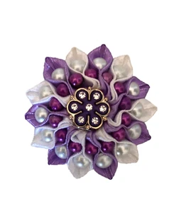 Brand-New 2 Inch Safety Multicolor Color Handmade Women Saree Brooch Pin - Picture 1 of 6