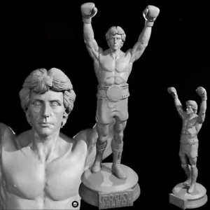 1/24 Resin Figure Model Kit Rocky Balboa Classic Movie Boxer Miniature Statue - Picture 1 of 6
