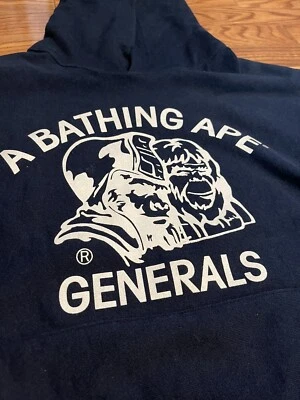 A Bathing Ape Generals Hoodie Navy OG Medium - Image 1 of 4