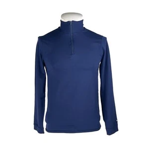 Brooks Dryline Pullover Men's Medium 1/4 Zip Navy Blue Long Sleeve - Picture 1 of 6