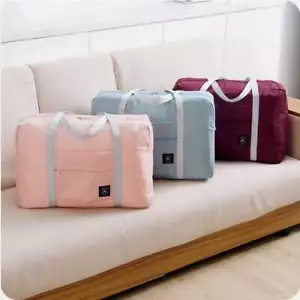 Men Women Travel Foldable Gym Large Duffle Weekend Bag Luggage Handbag Holdall - Picture 1 of 16